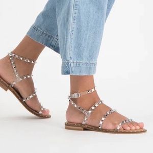 Steve Madden Travel Clear Studded Sandal
